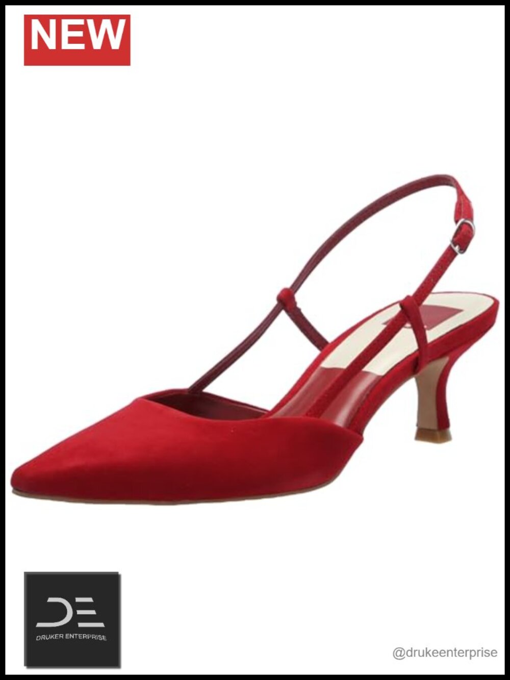 Dolce Vita Heeled Sandals, Suede Slingback Stiletto, Cushioned Insole, Buckle